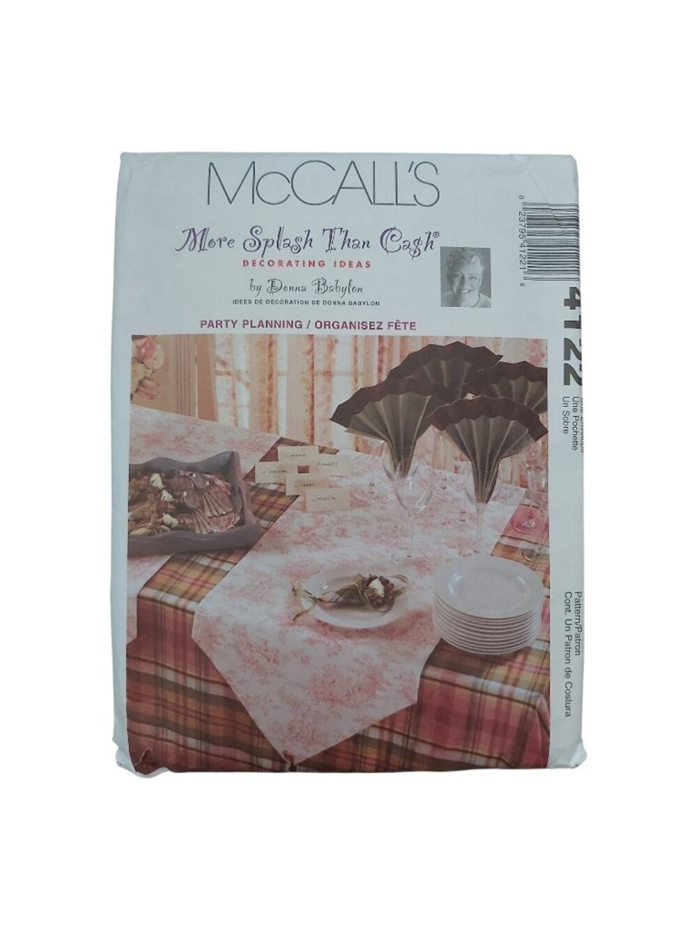 McCalls 4122 More Splash Than Cash Party Planning Sewing Pattern Tablecloth Deco